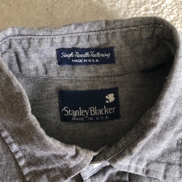 Vintage black wash chambray shirt - Picture 5 of 11